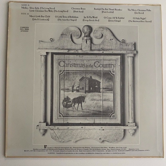 Christmas In The Country 1977 LP Pickwick ACL 9005 Various Artists EX Vinyl - Picture 2 of 7